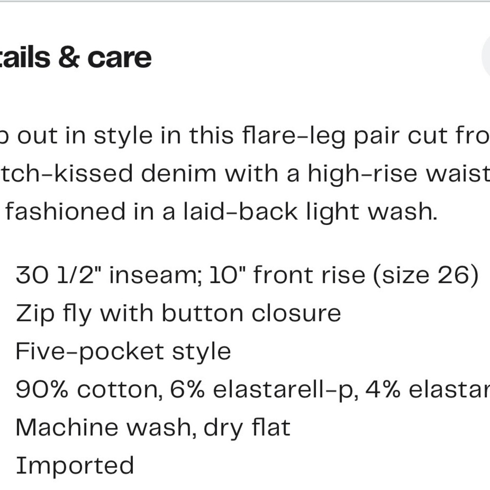 Frame Le Easy Flare Size 23 - Picture 5 of 6